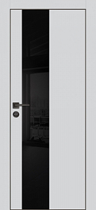 Товар Межкомнатная дверь ПХ- 6 черная кромка с 4-х ст. Сапфир матовый