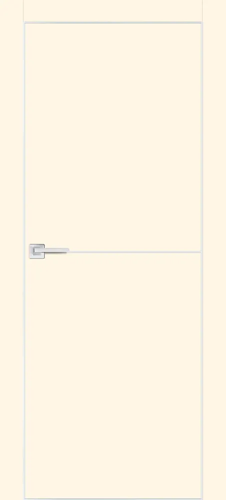 Межкомнатная дверь П-19 ал. молдинг Хром Магнолия