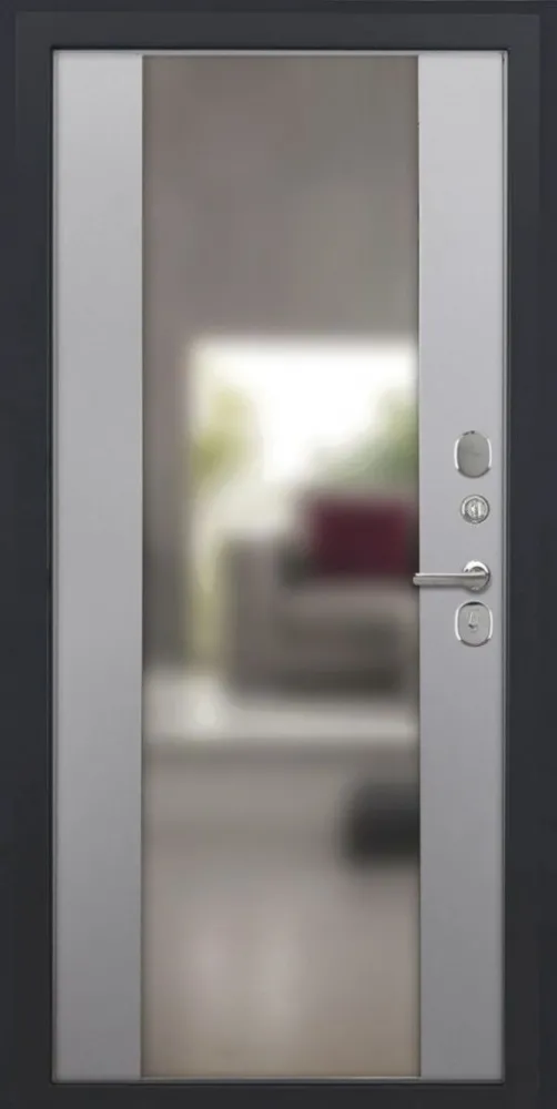 Товар Дверь ДвериПРО Модель Л-49 Алиса (16мм, ПВХ Софт грей, зеркало) DPRO222028