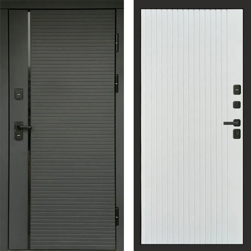 Дверь Термо-Доор Графит LINE(Черная фурнитура) (квартира) DIS007540